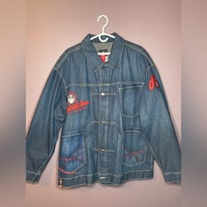 Rocawear Red Embroidered Denim Jacket
